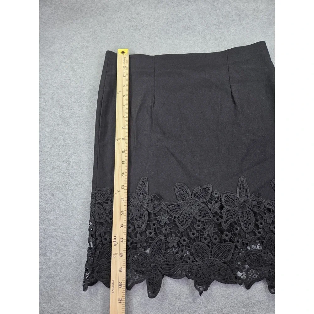 Black Lace Midi Skirt  Gothic Romance Dark Fairycore Whimsigoth Dark Y2K Pullon